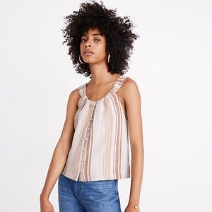 NWT Texture & Thread Button-Front Swing Tank Sz XS